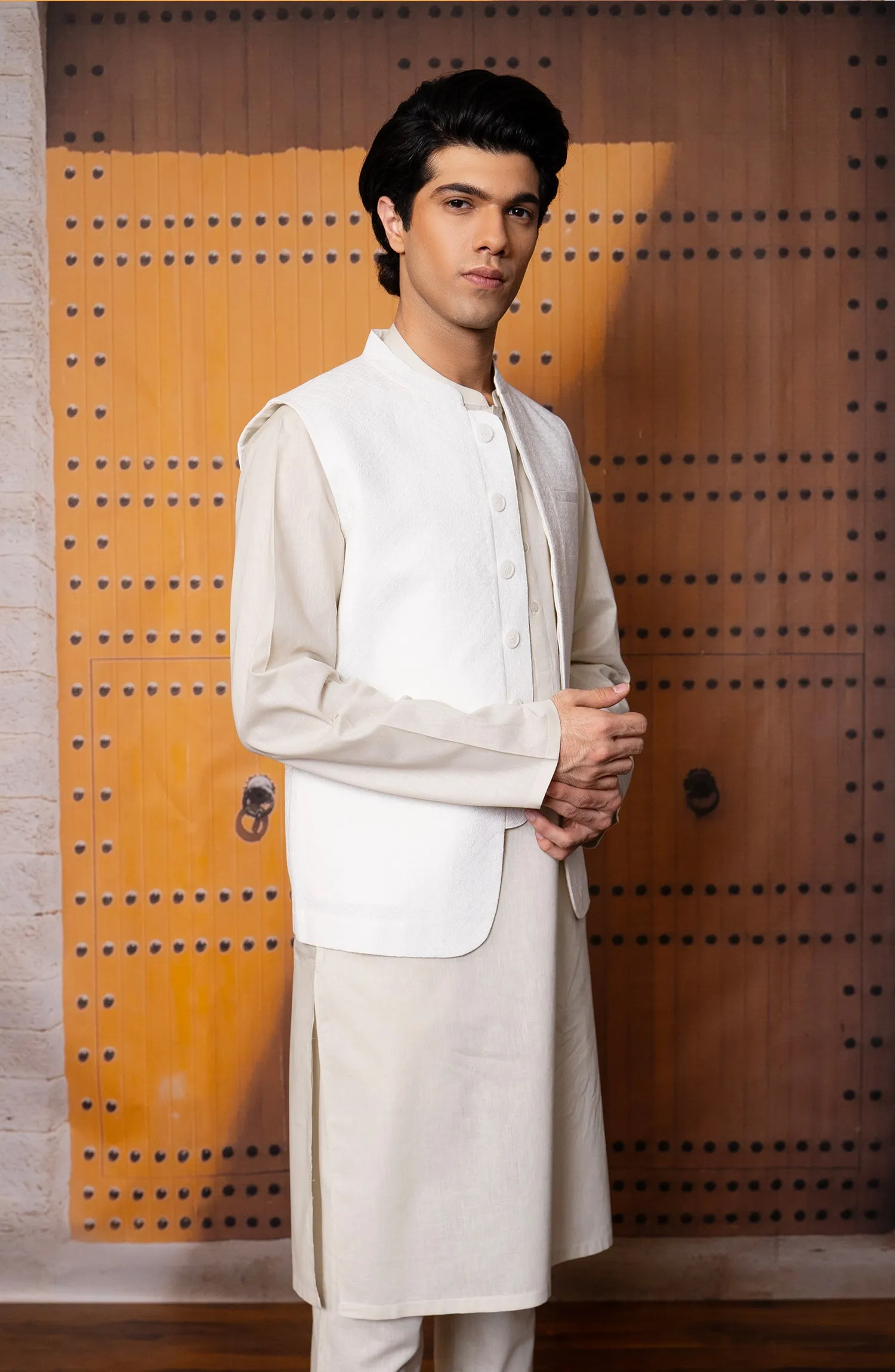 Premium Cotton Linen Blend MenS Waistcoat