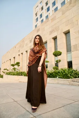 Printed Drape Dupatta With A Kalidar Skirt