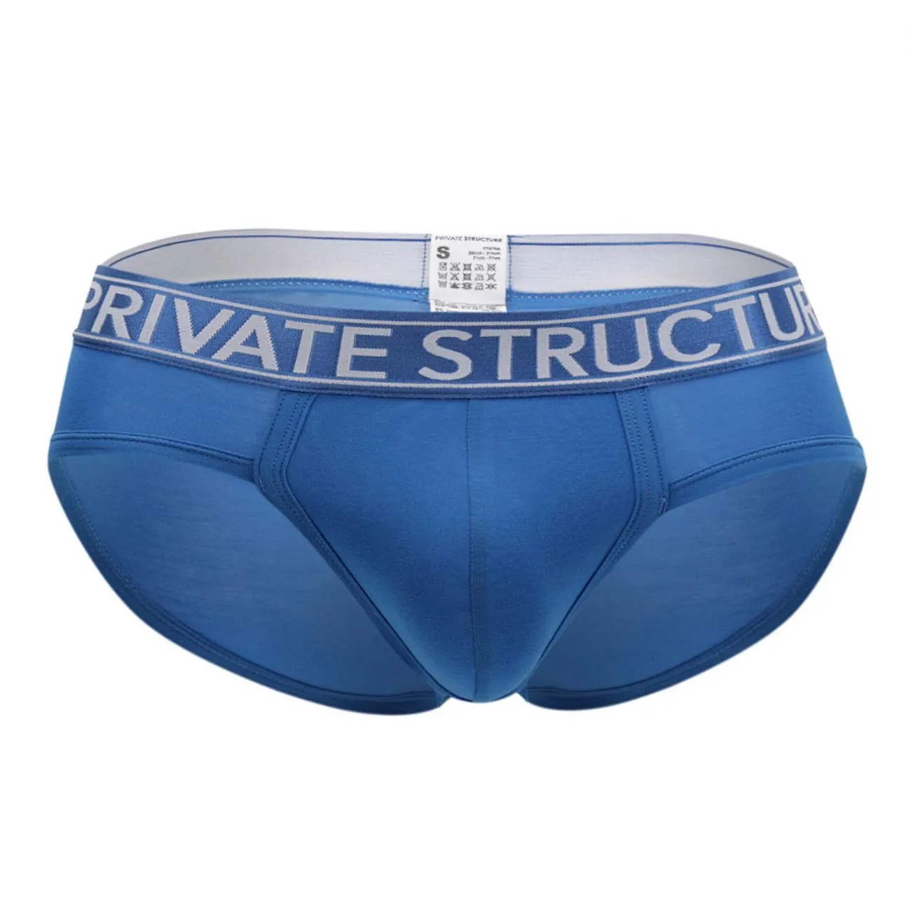 Private Structure PBUZ3748 Platinum Bamboo Contour Briefs Solid Blue