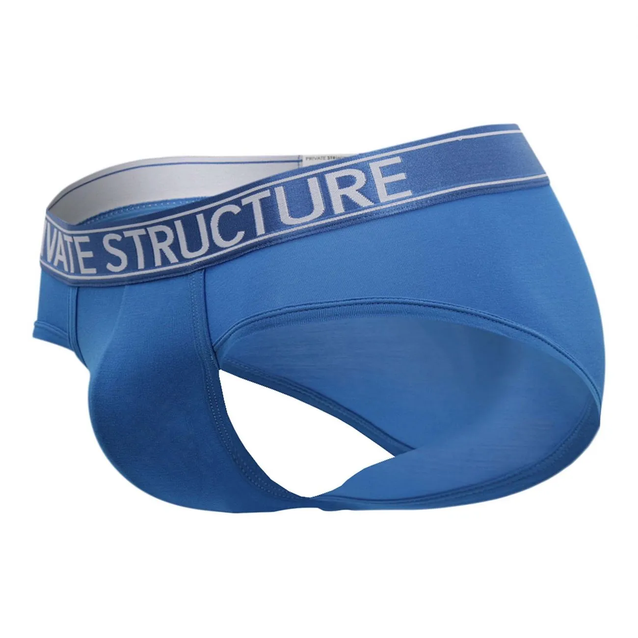 Private Structure PBUZ3748 Platinum Bamboo Contour Briefs Solid Blue
