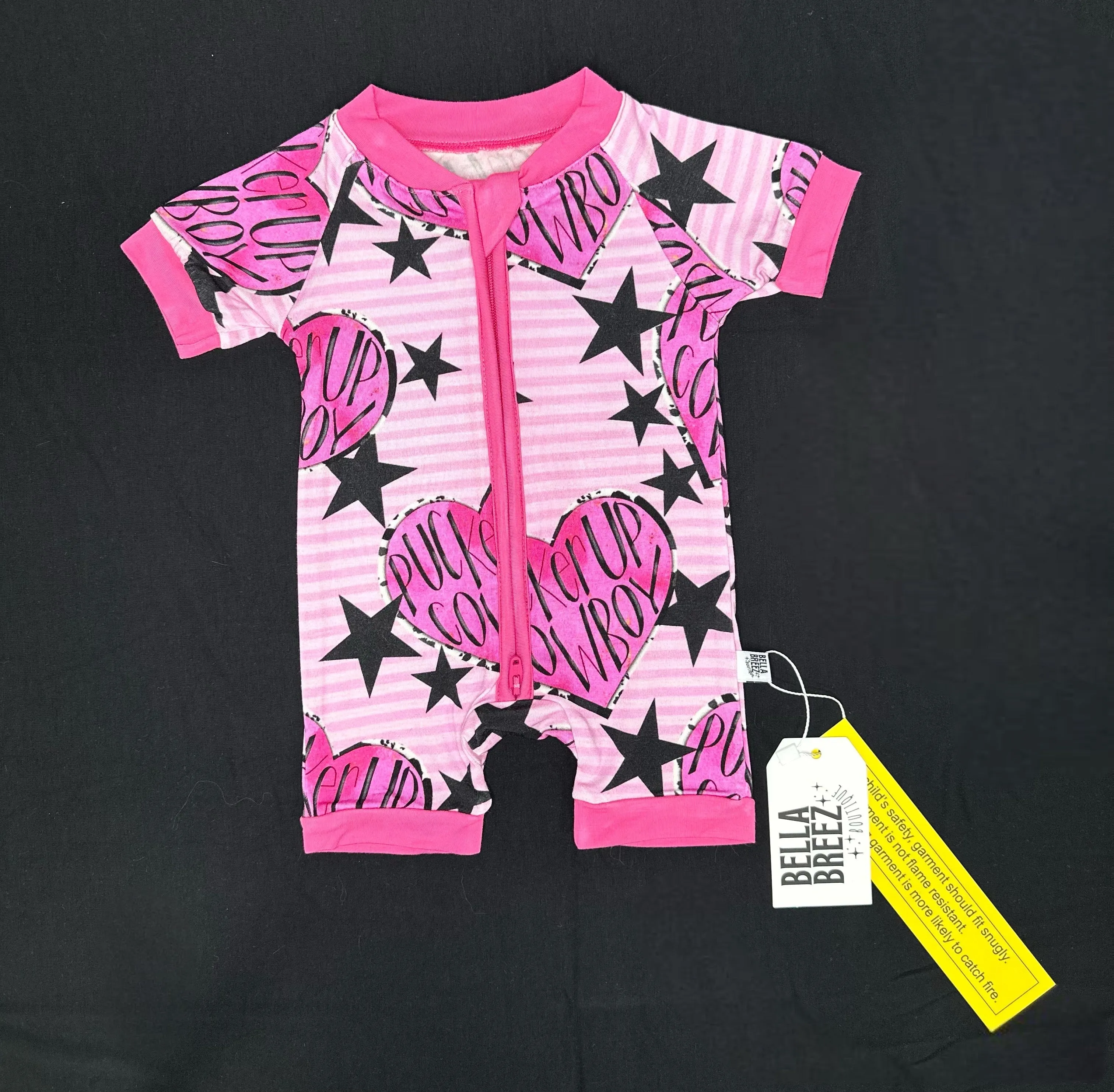 Pucker Up Cowboy Bamboo Shortie Romper ONLINE EXCLUSIVE