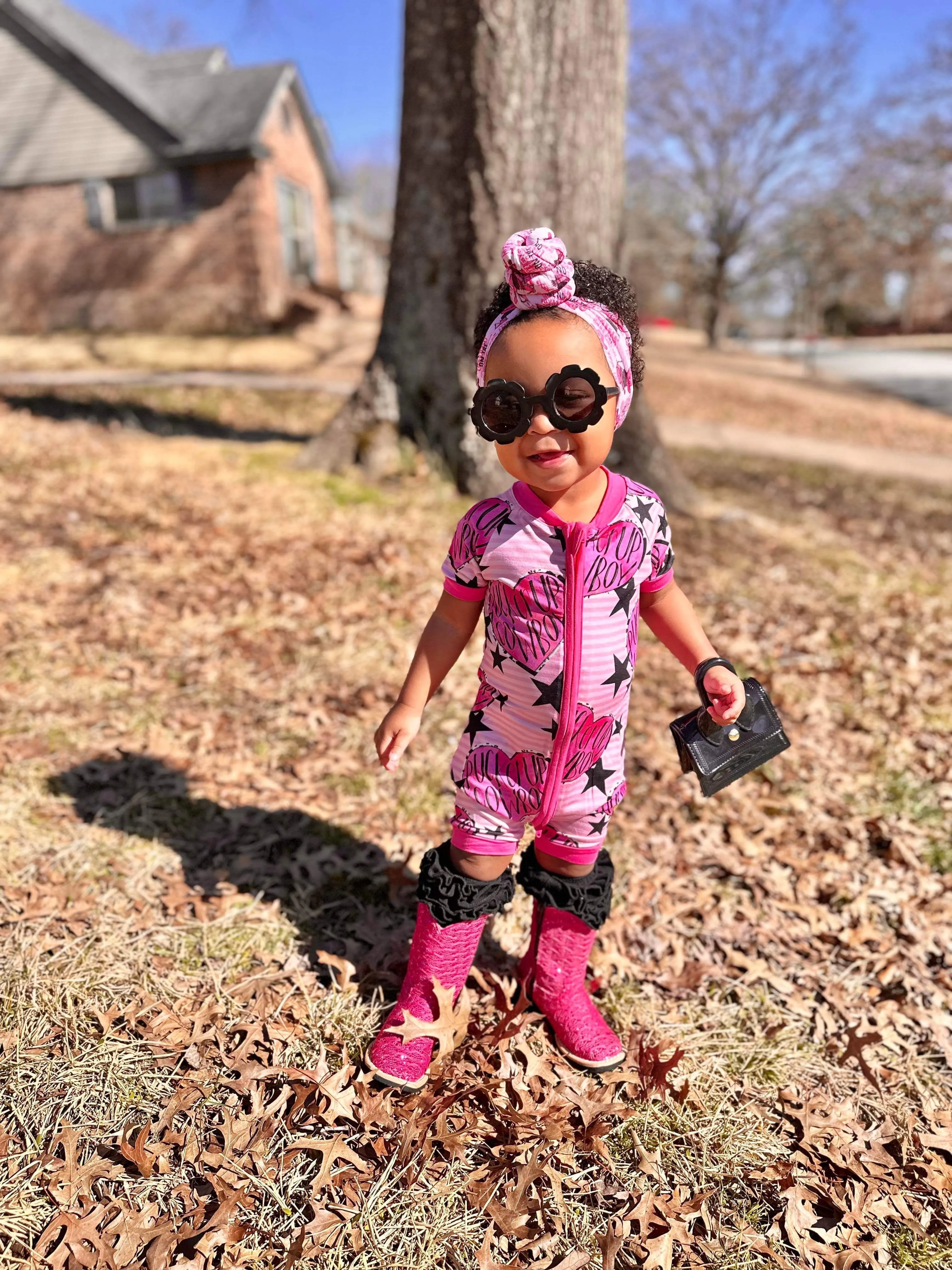 Pucker Up Cowboy Bamboo Shortie Romper ONLINE EXCLUSIVE
