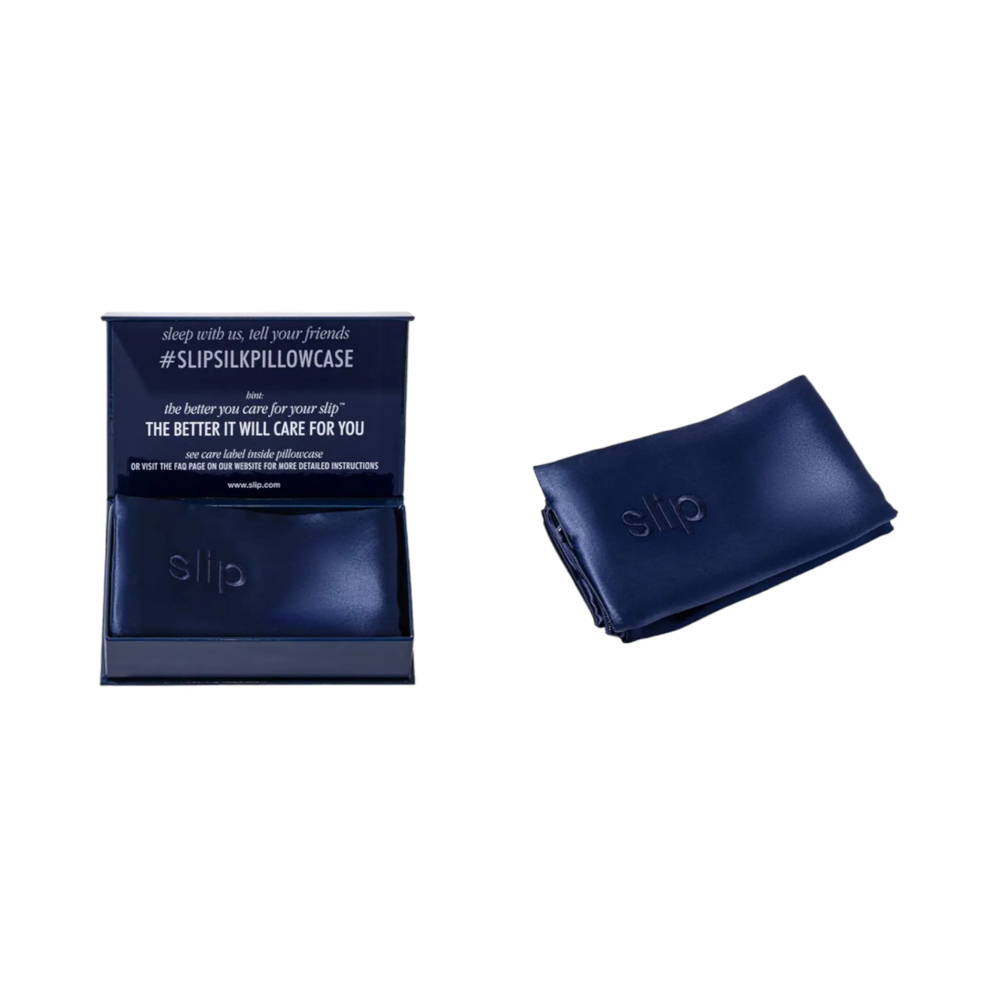 Pure Silk Pillowcases Queen - Navy