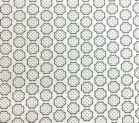 Quadrille Fabric: Sybil - Custom New Navy on Tinted Belgian Linen / Cotton