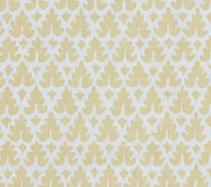 Quadrille Fabric: Volpi - Custom Pale Camel on White Belgian Linen / Cotton