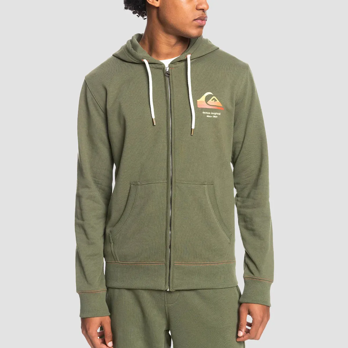 Quiksilver Surf Zip Hoodie Four Leaf Clover