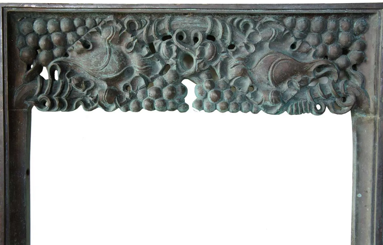 Rare Pair of American Tiffany Studios Bronze Grapevine Balustrades