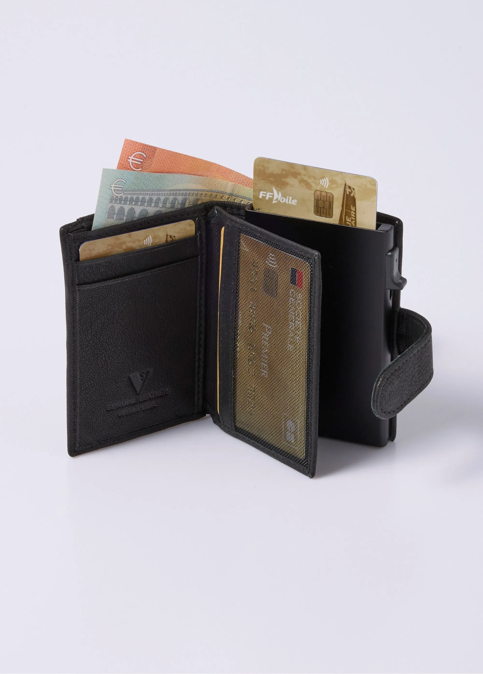 RFID-proof leather wallet