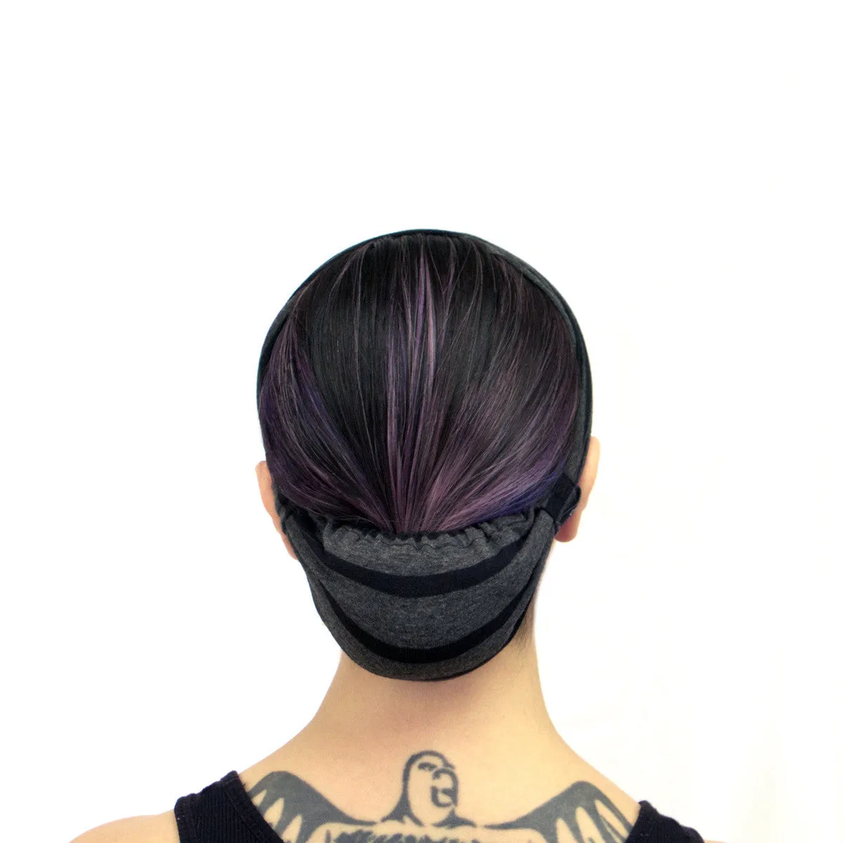 Rokaroo Headband - Grey with Black Stripes