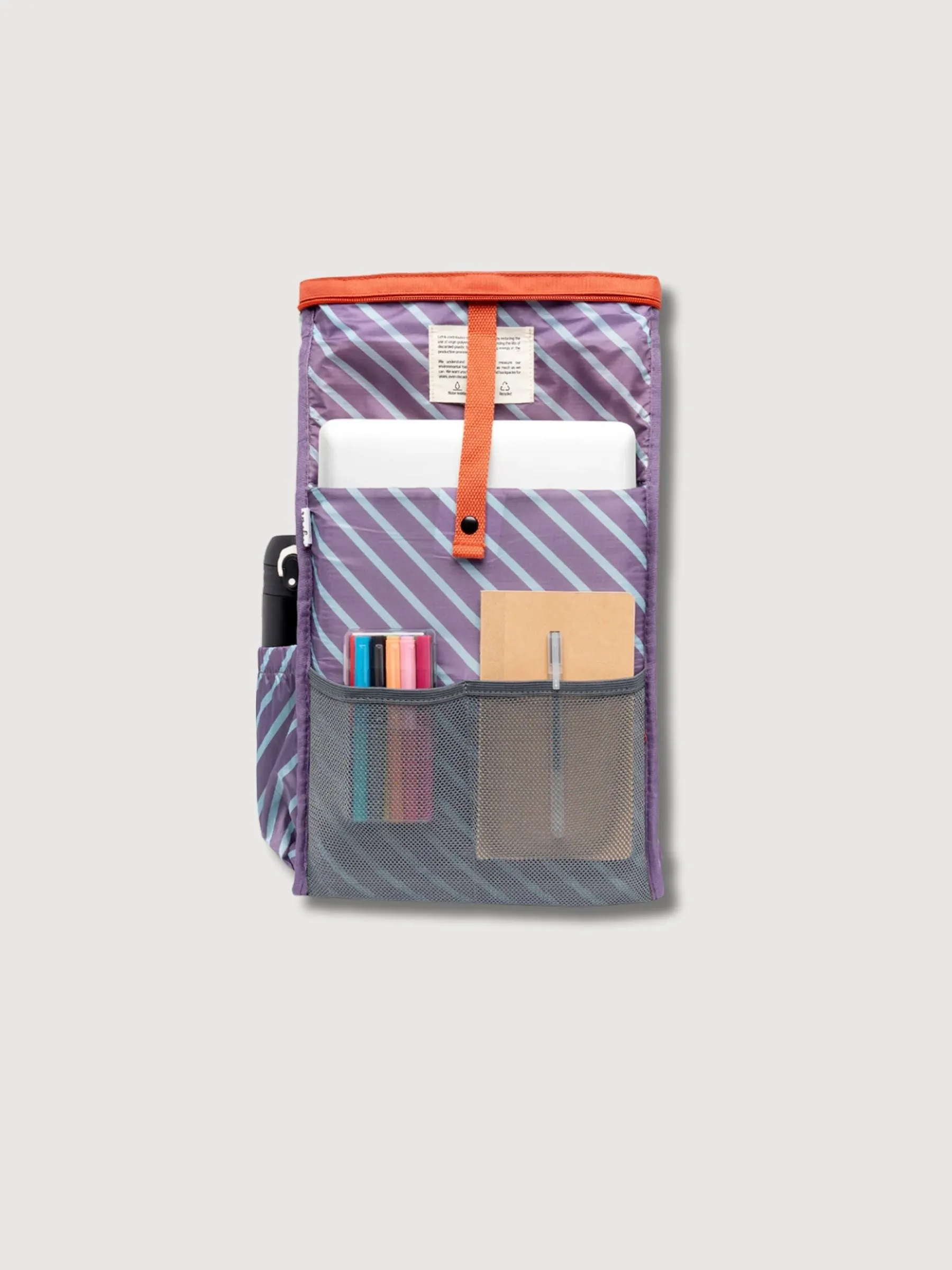 Roll Mini Stripes Orange Backpack | Lefrik