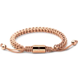 Rose Gold Woven Chain Bracelet in Rose