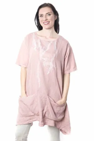 Rosita Tunic With OJ Sleeve Rose Blush Printed