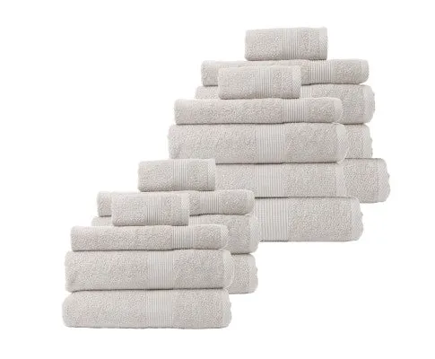 Royal Comfort 18 Piece Cotton Bamboo Towel Bundle Set 450GSM