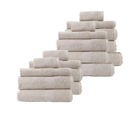 Royal Comfort 18 Piece Cotton Bamboo Towel Bundle Set 450GSM