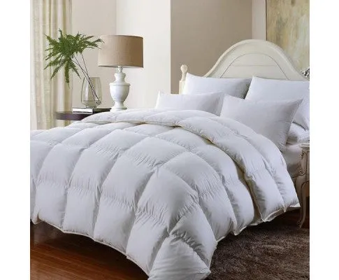 Royal Comfort 350GSM Bamboo Quilt, 2000TC Sheet Set And 2 Pack Duck Pillows Set