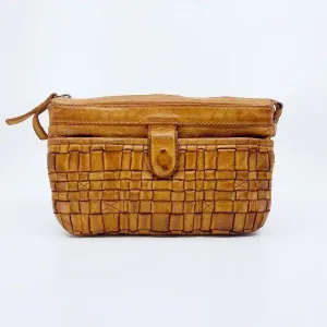 RUGGED HIDE Sadie Woven Handbag - Cognac