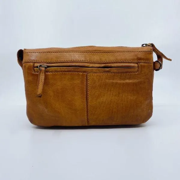 RUGGED HIDE Sadie Woven Handbag - Cognac