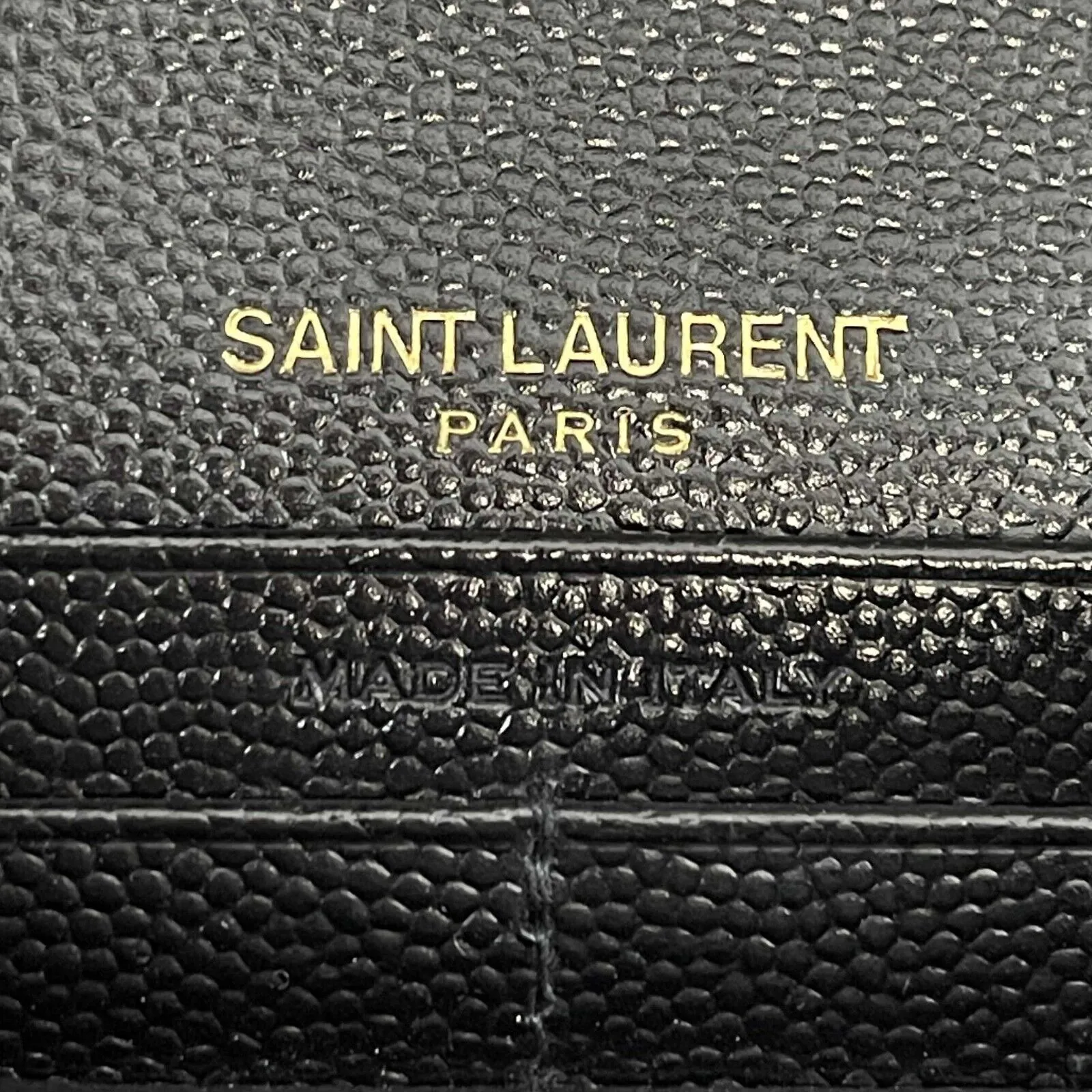 Saint Laurent - YSL Monogram Quilted Leather Black Wallet on a Chain