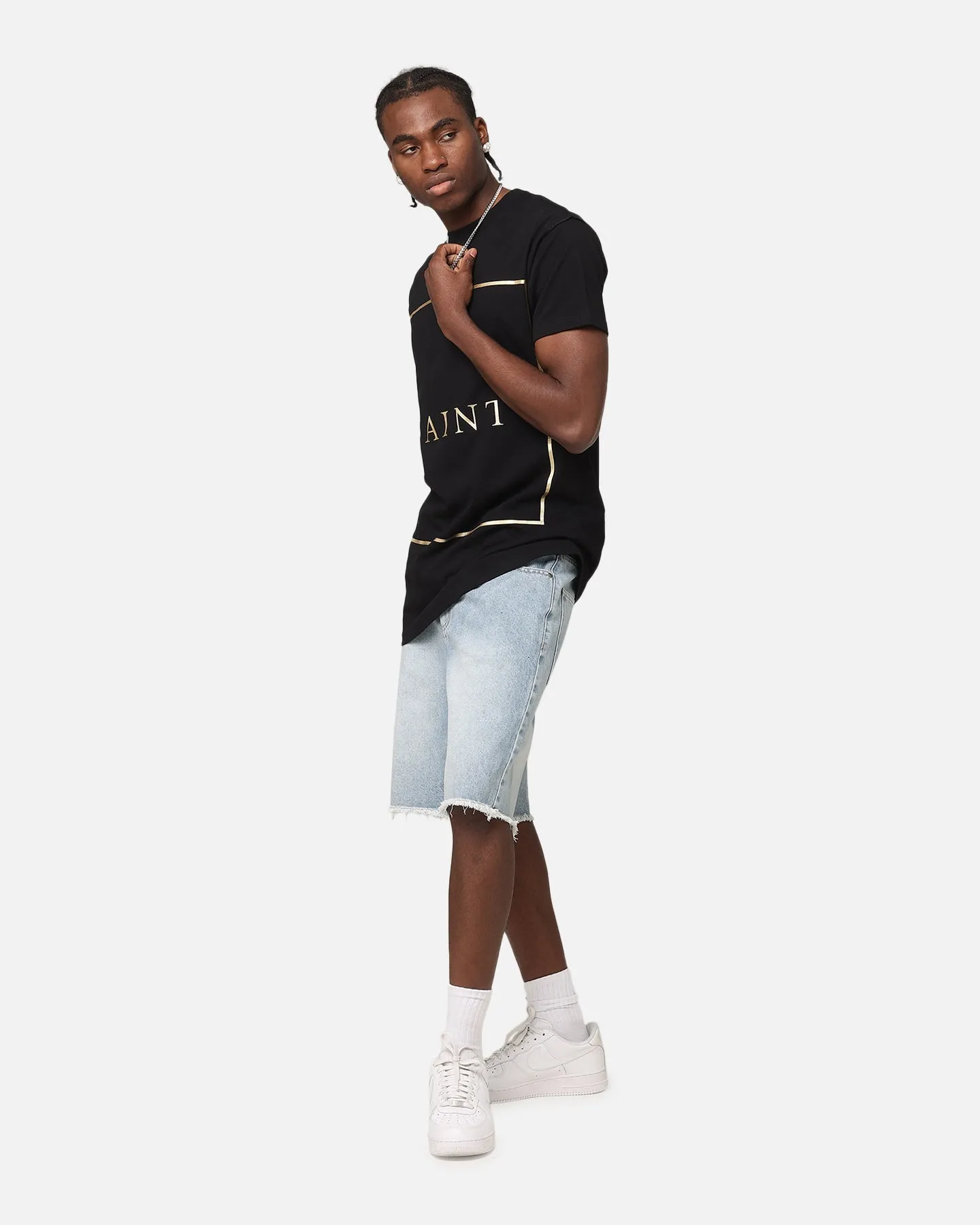 Saint Morta Baggy Denim Shorts Superwash Blue