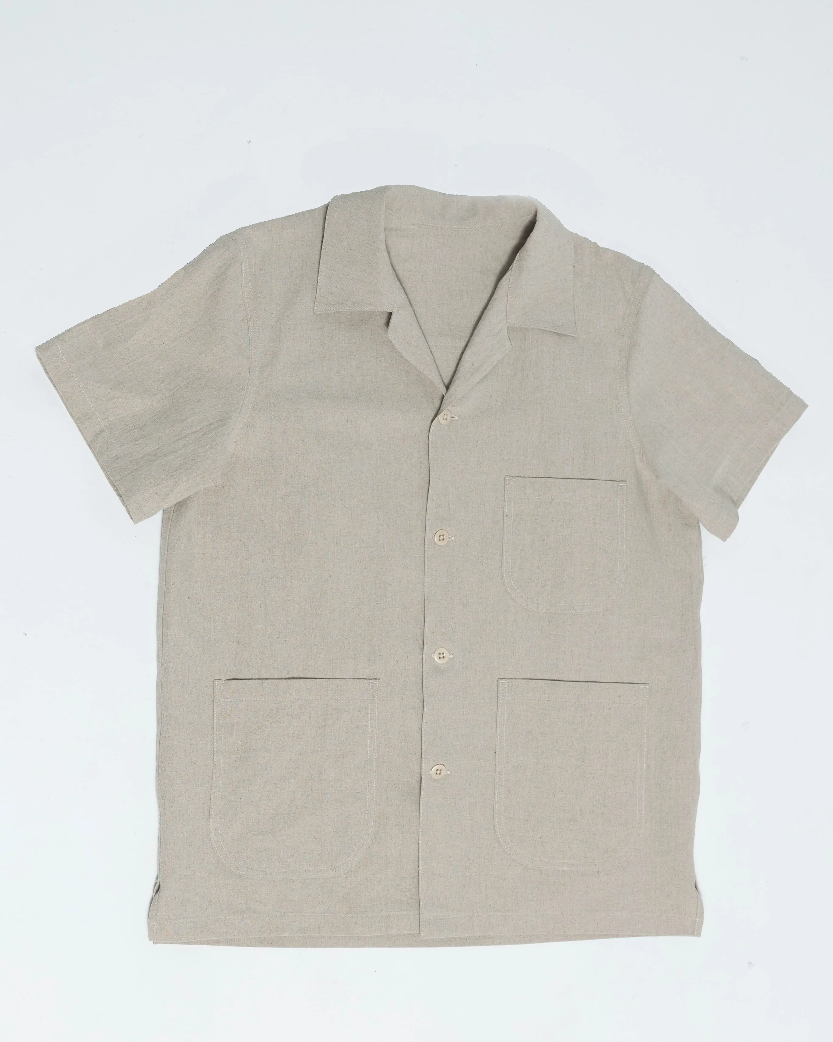 SAMPLE SALE: James SS Shirt - Natural Linen / Cotton