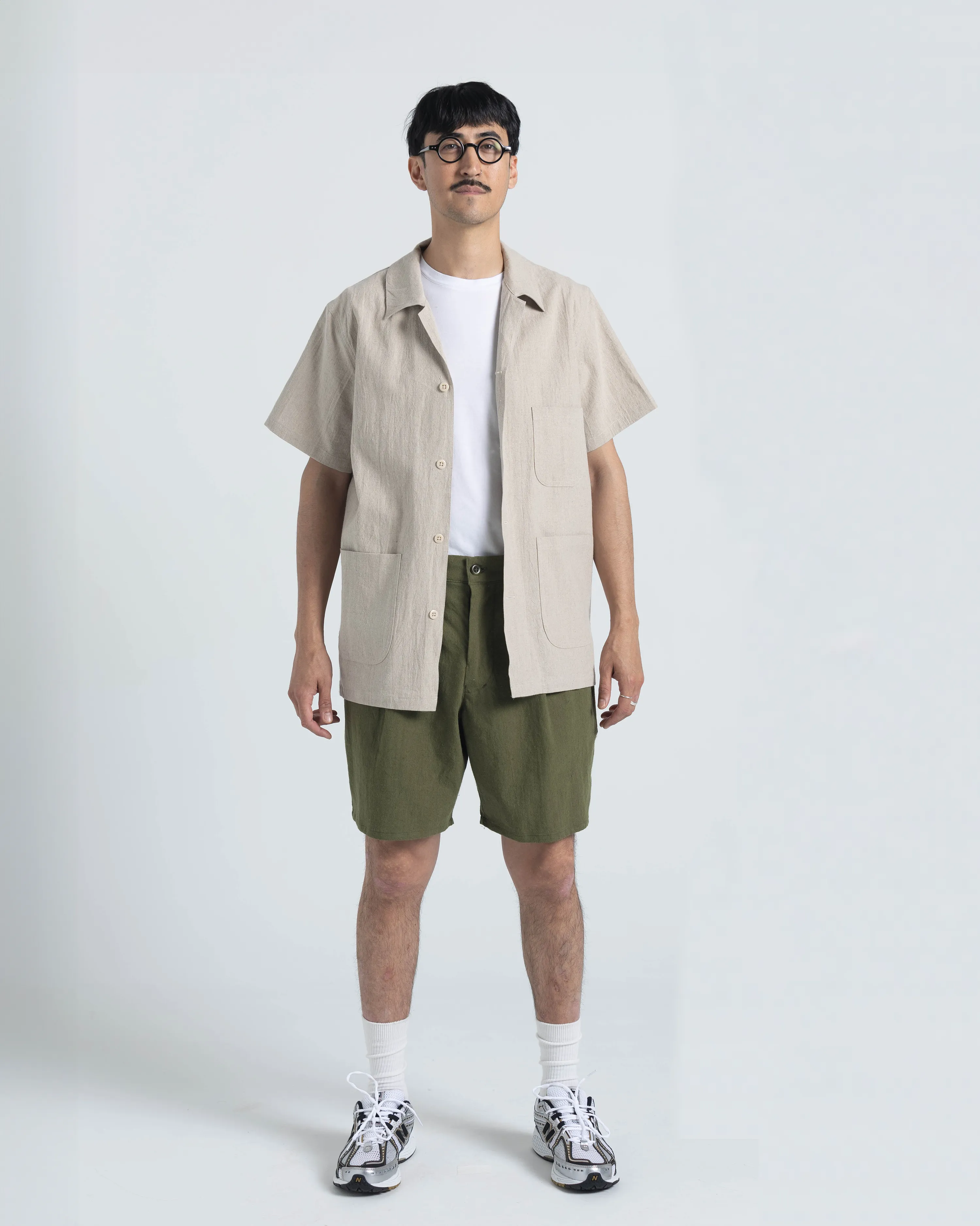 SAMPLE SALE: James SS Shirt - Natural Linen / Cotton
