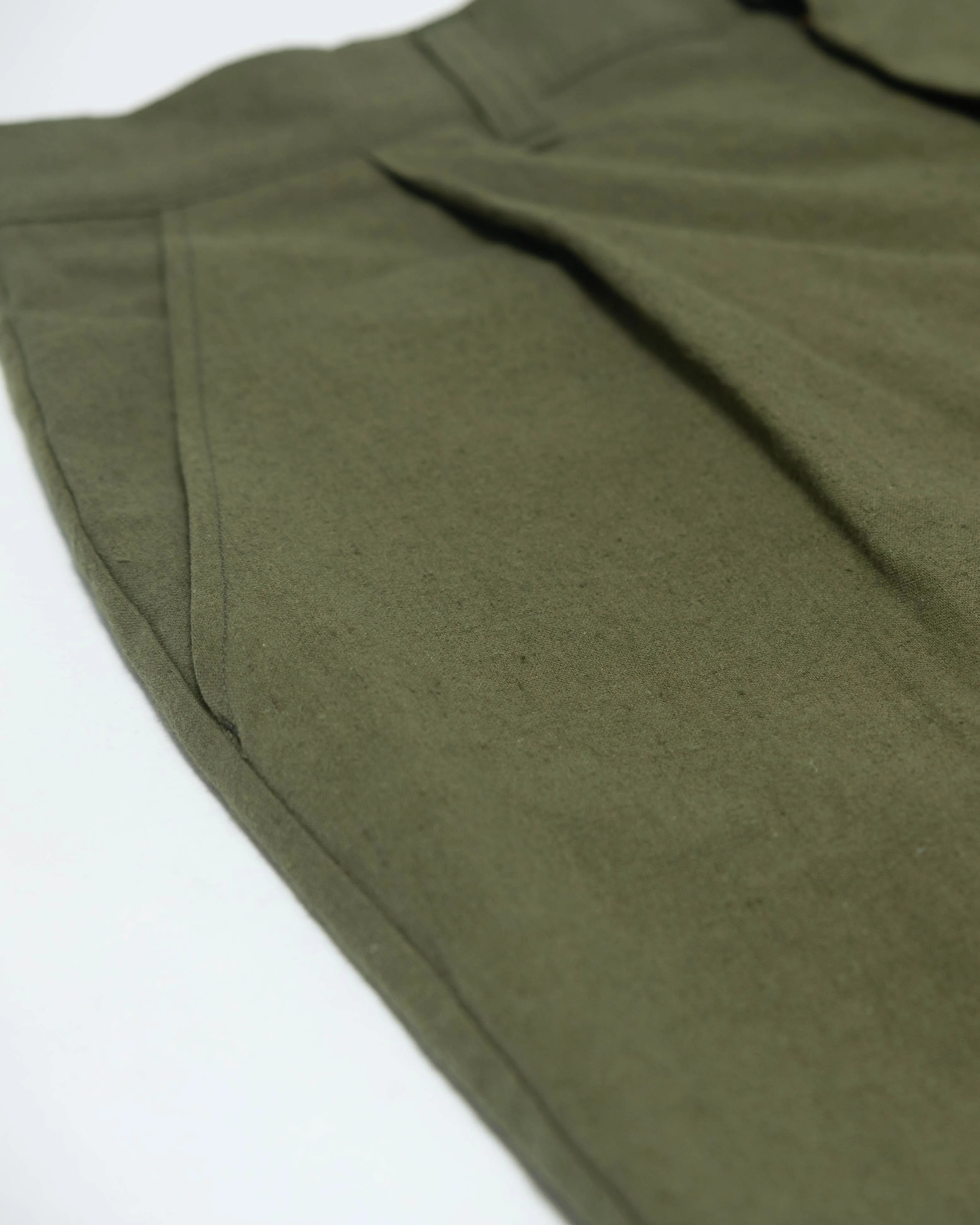 SAMPLE SALE: Pleated Shorts - OIive Cotton / Linen