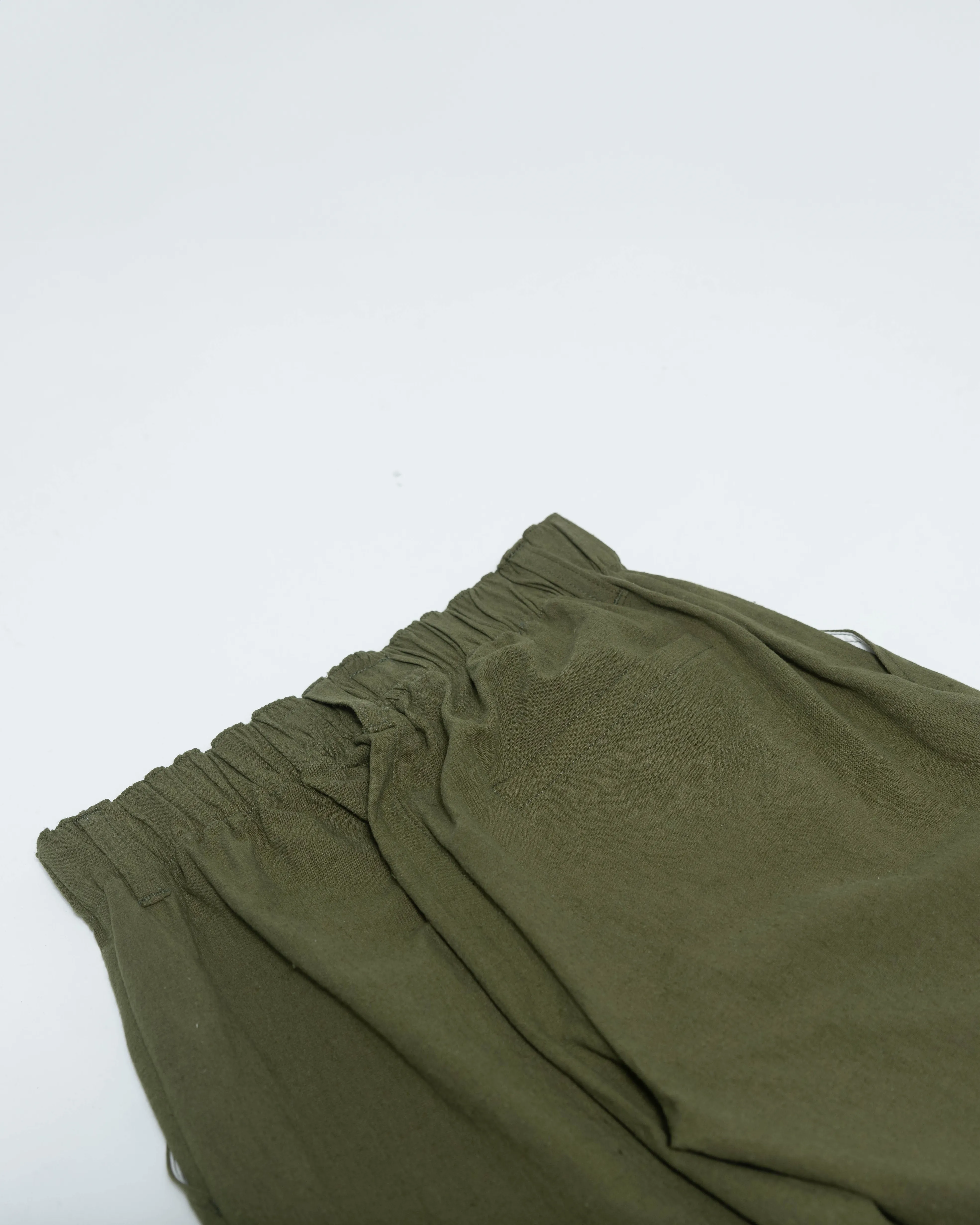 SAMPLE SALE: Pleated Trouser - Black Linen / Cotton