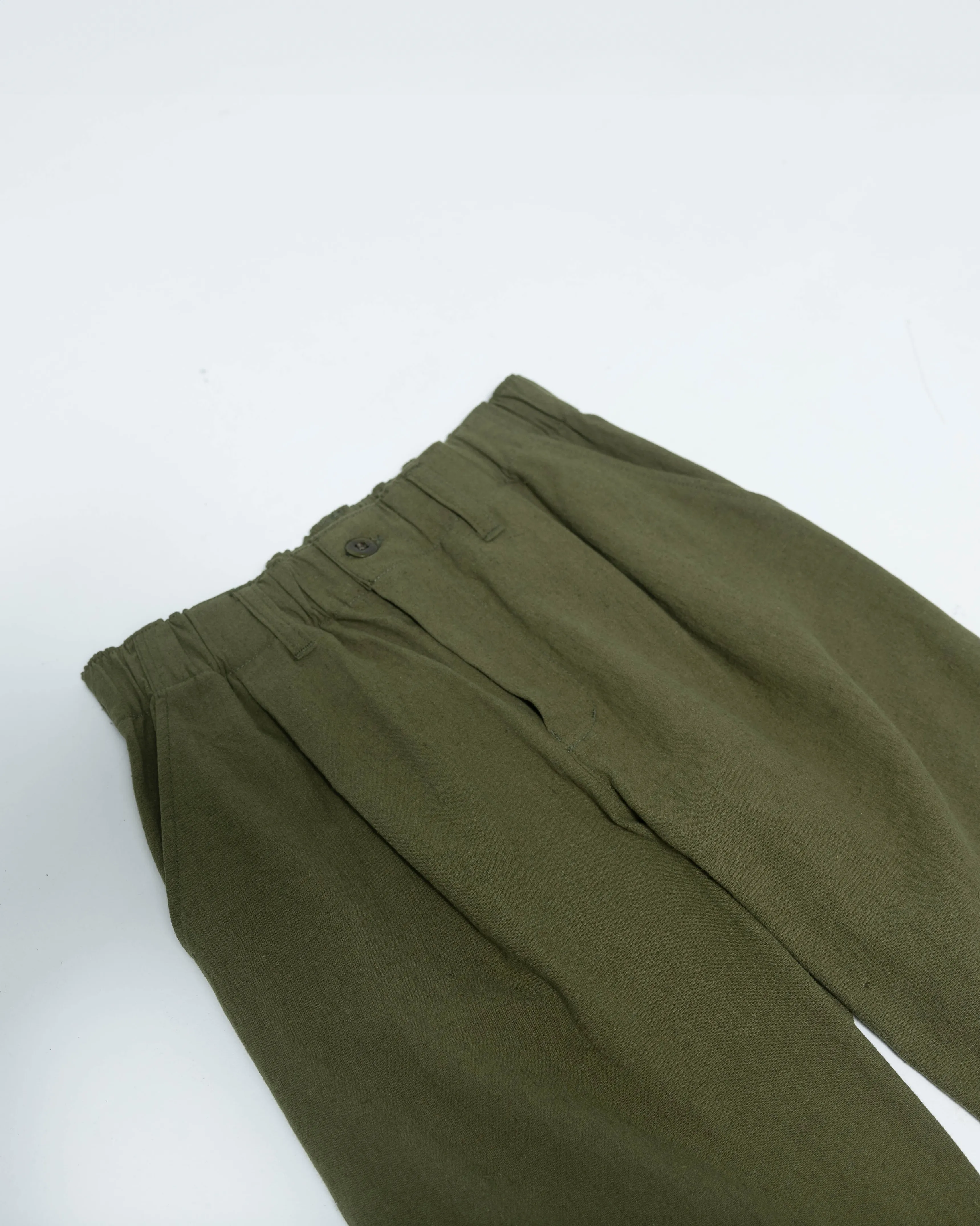 SAMPLE SALE: Pleated Trouser - Black Linen / Cotton