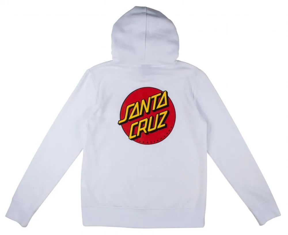 Santa Cruz Womens Hood Classic Dot Chest Hood - White