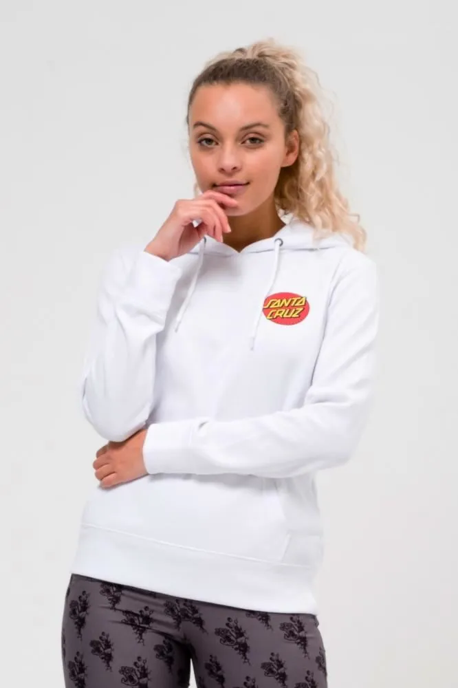 Santa Cruz Womens Hood Classic Dot Chest Hood - White