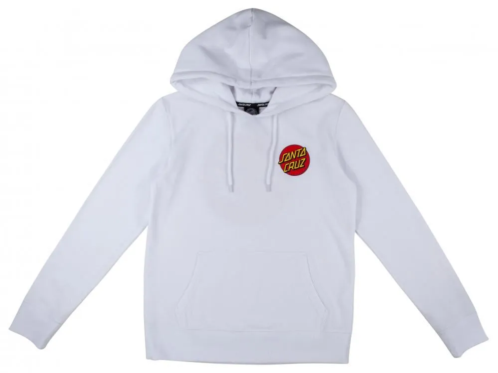 Santa Cruz Womens Hood Classic Dot Chest Hood - White