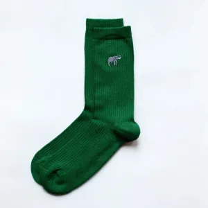 Save the Elephants Ribbed Bamboo Socks by Bare Kind
