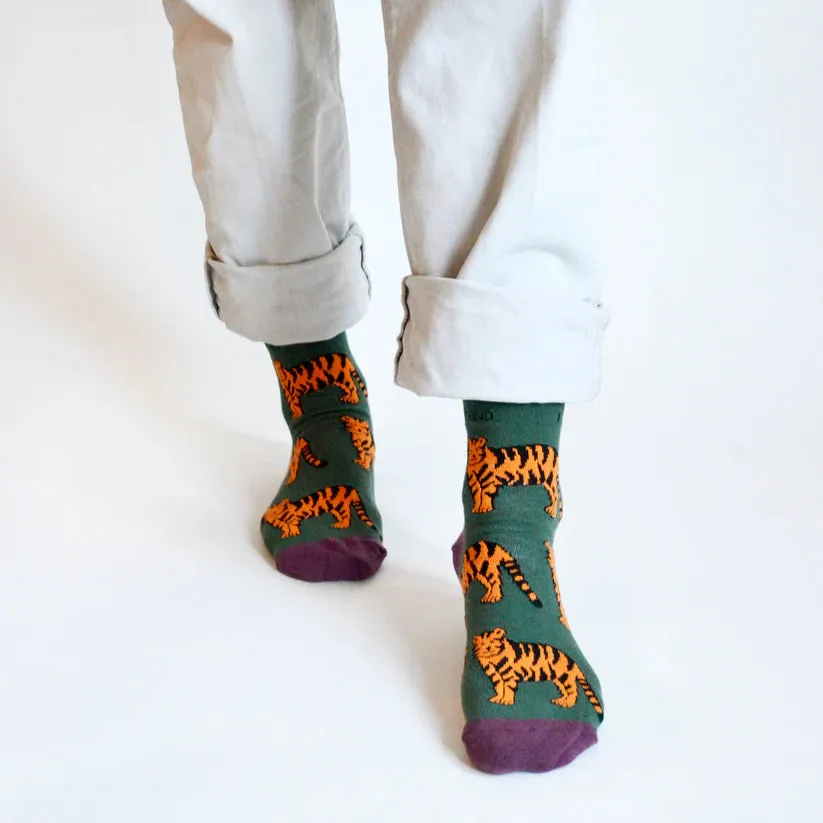 Save the Tigers Bamboo Socks by Bare Kind