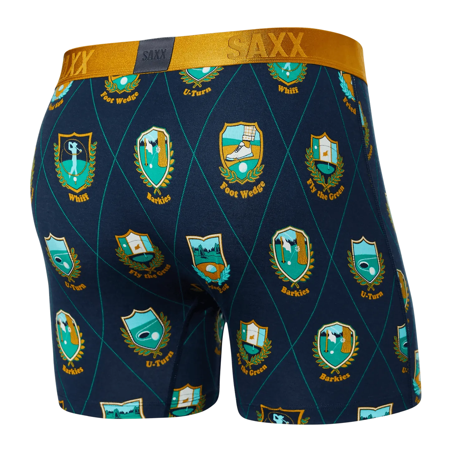Saxx 22nd Century Silk Boxers - Rough Patches - Dark Ink