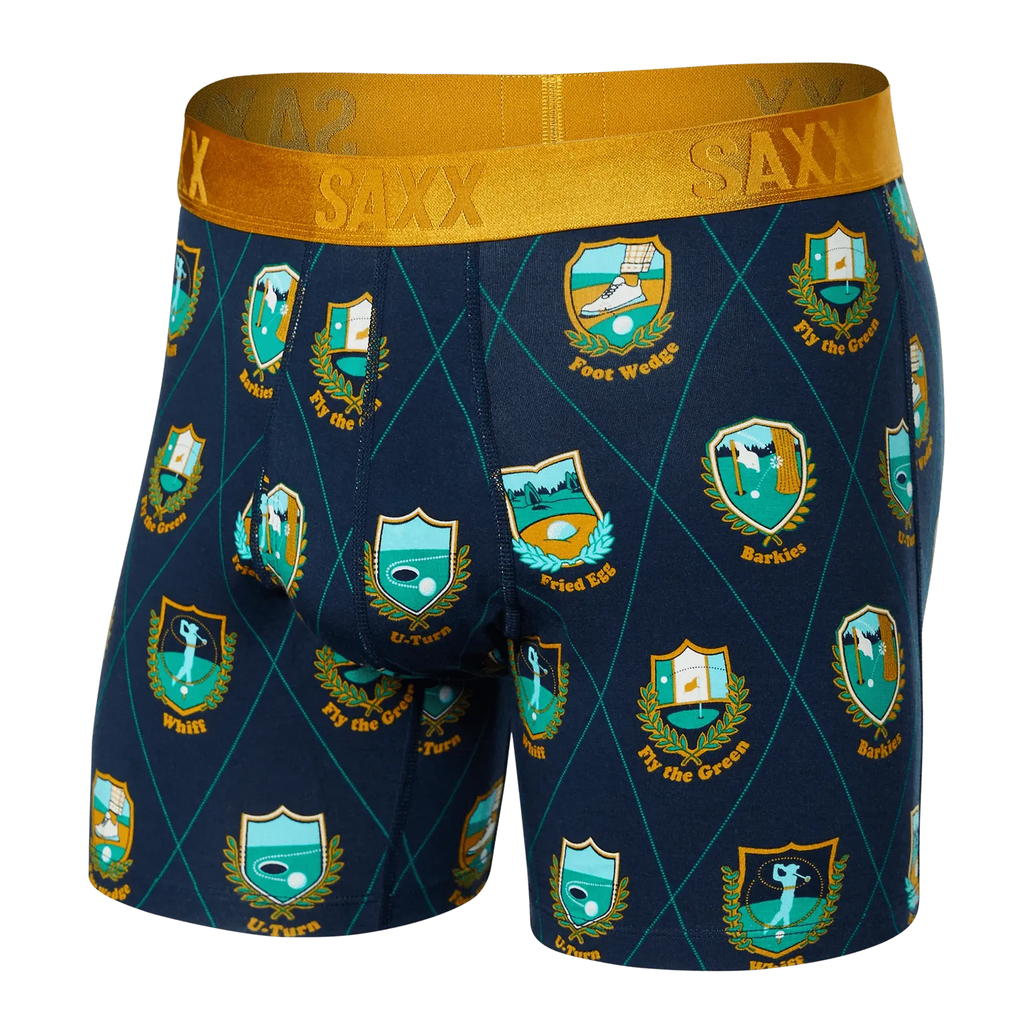 Saxx 22nd Century Silk Boxers - Rough Patches - Dark Ink
