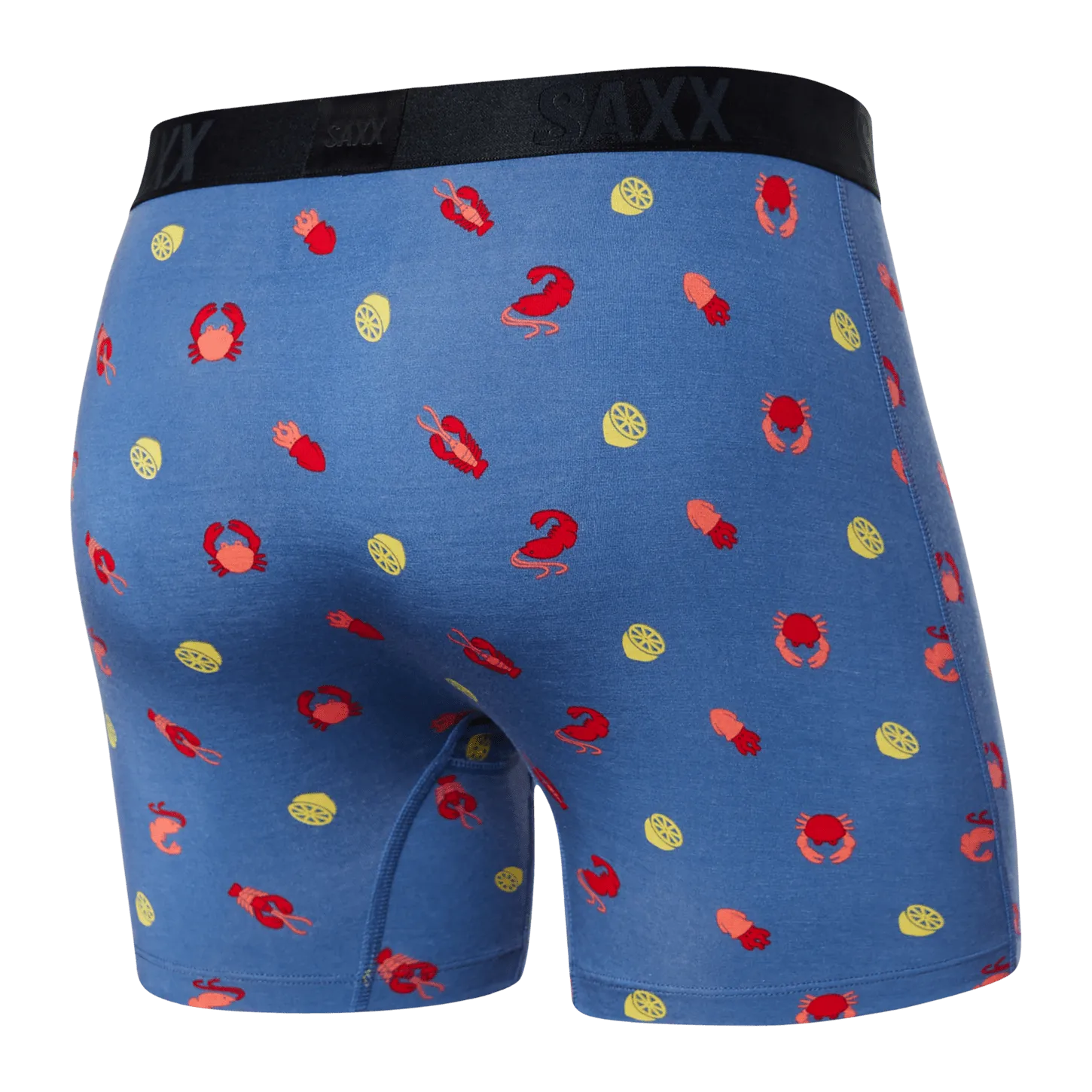 Saxx 22nd Century Silk Boxers - See Food - Navy