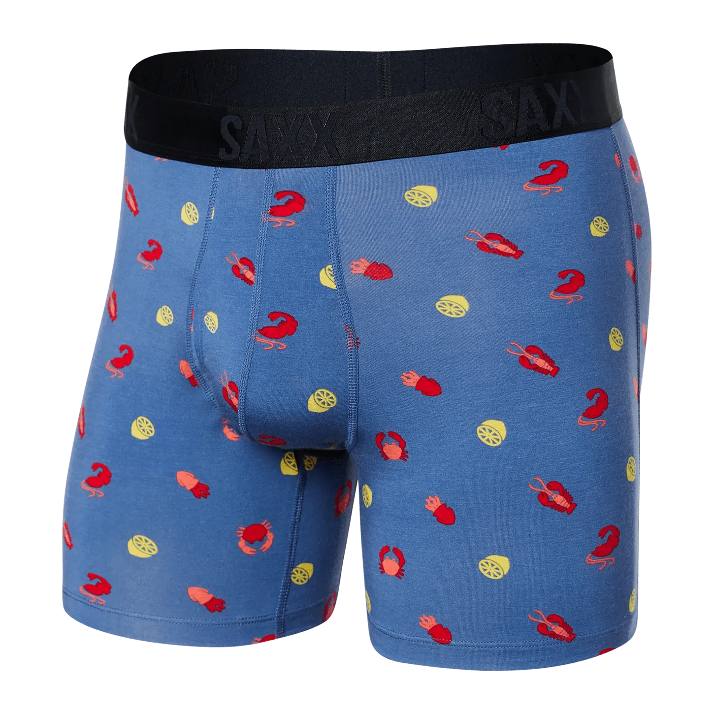 Saxx 22nd Century Silk Boxers - See Food - Navy