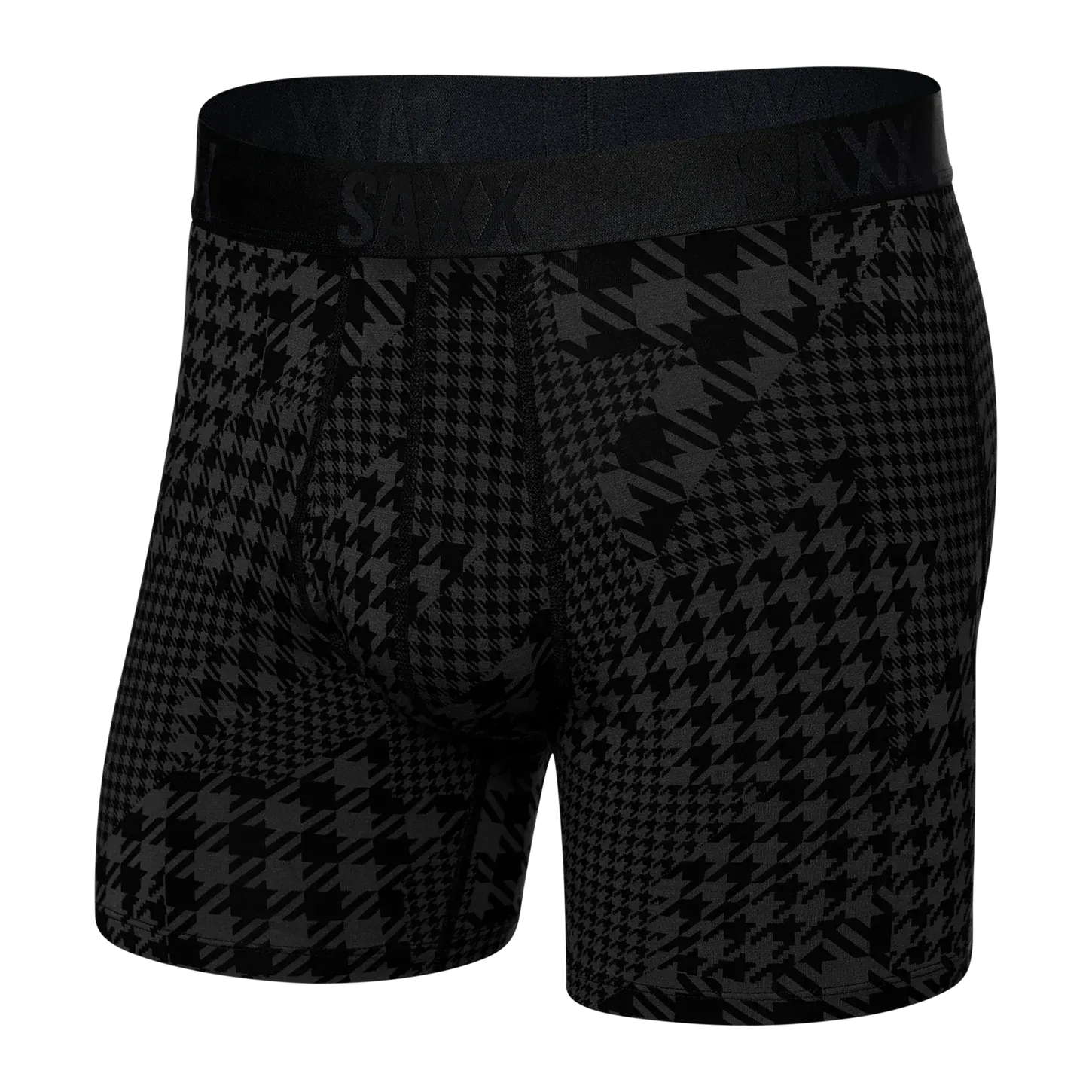 Saxx 22nd Century Silk Underwear - Dogstooth Camo- Black