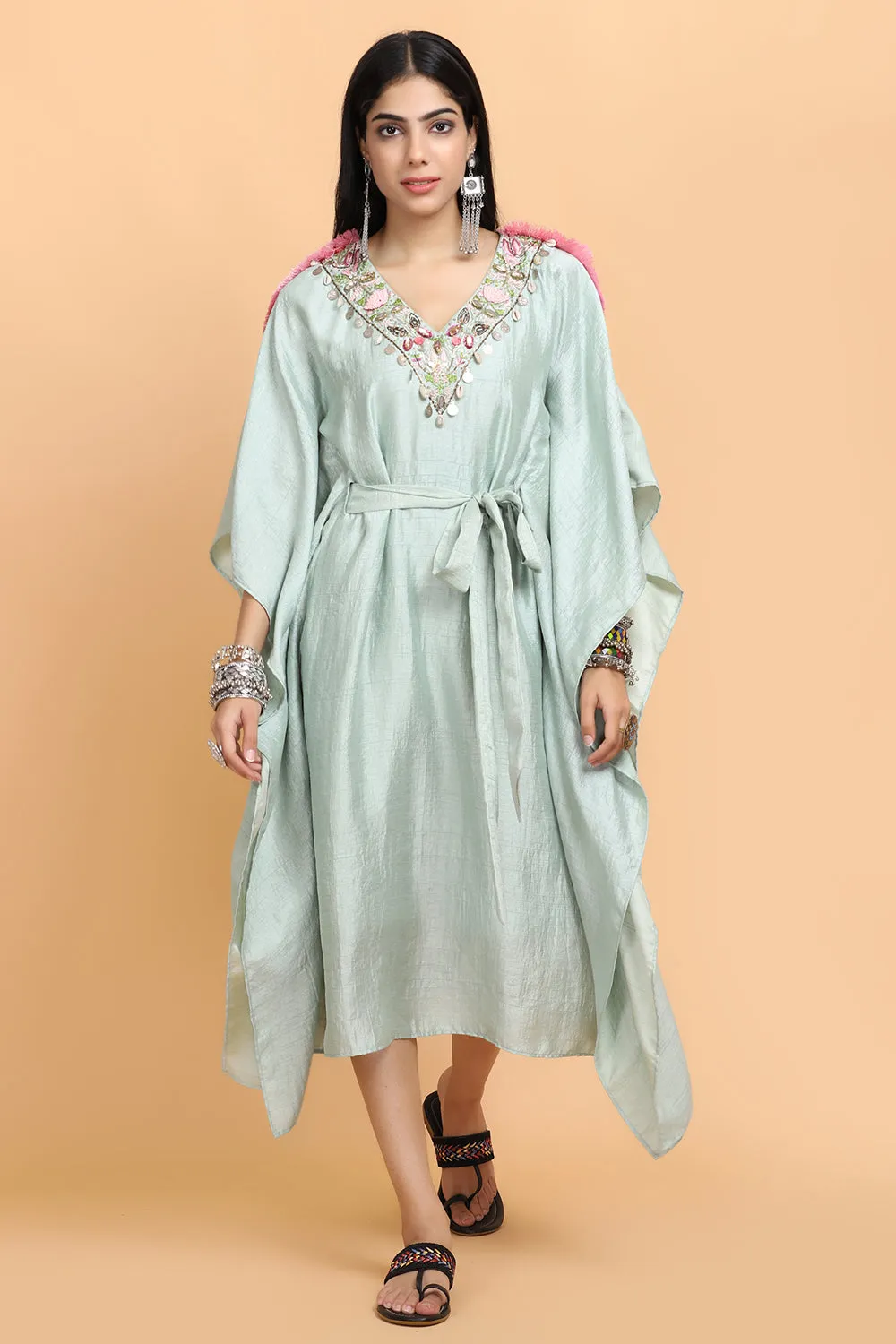 Sea Green Kaftan Set