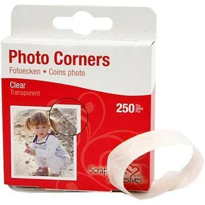 Self-Adhesive 250 Pieces Clear Photo/Picture Corners Card Making Scrapbooking
