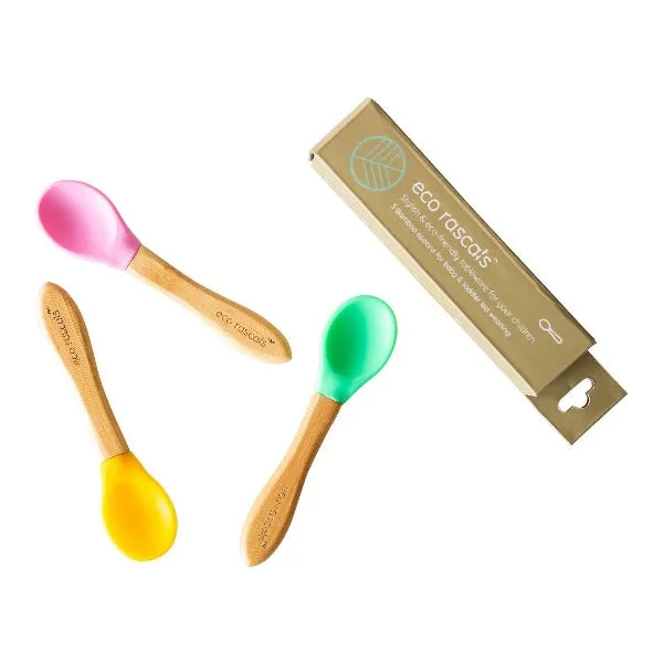Set of 3 Spoons for Babies and Toddlers