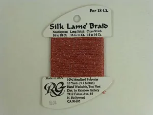 Silk Lame Braid SL04 Antique Rose