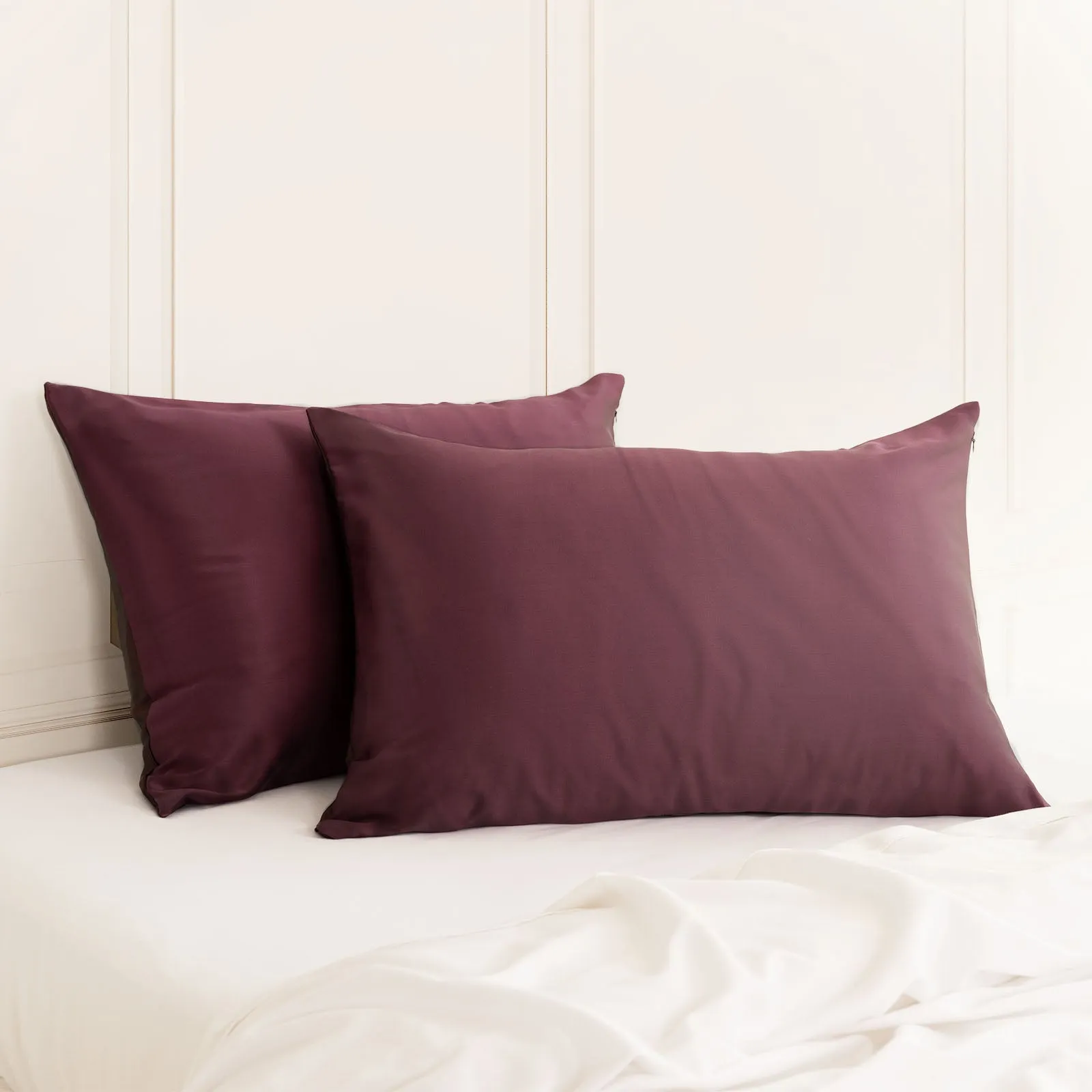 SILK PILLOW CASE TWIN PACK - SIZE: 51X76CM? - Malaga Wine