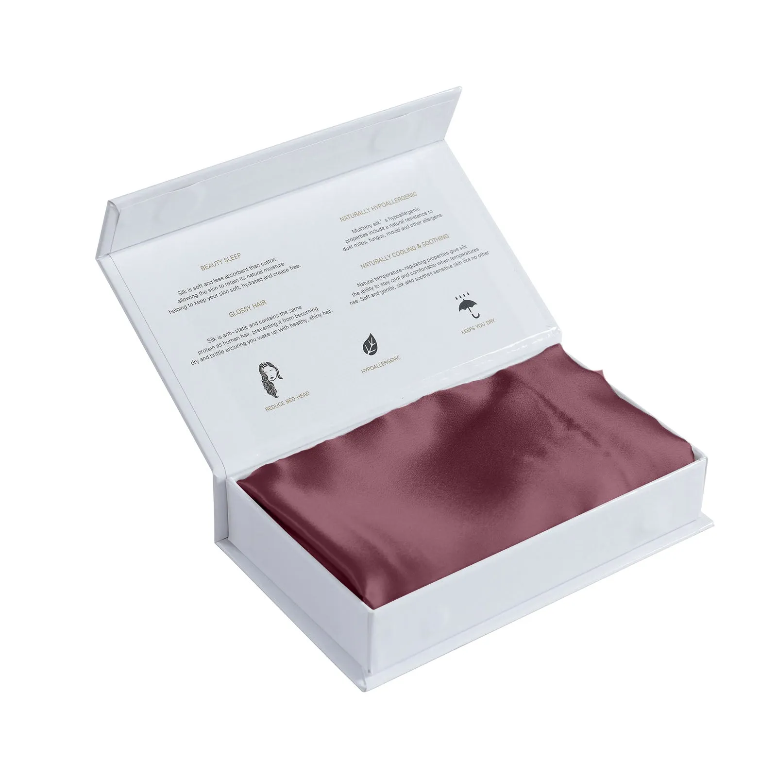 SILK PILLOW CASE TWIN PACK - SIZE: 51X76CM? - Malaga Wine