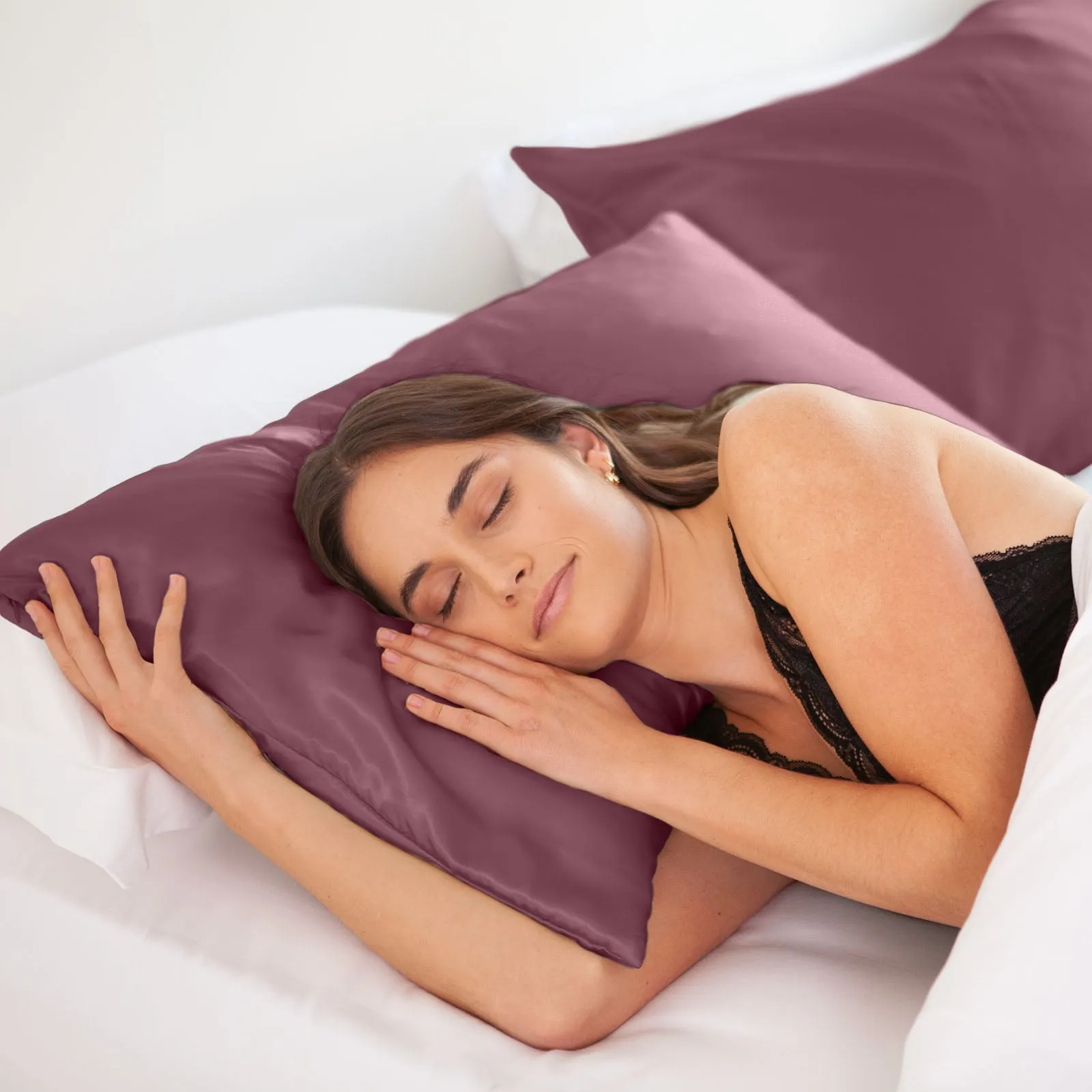 SILK PILLOW CASE TWIN PACK - SIZE: 51X76CM? - Malaga Wine