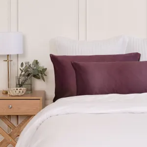 SILK PILLOW CASE TWIN PACK - SIZE: 51X76CM? - Malaga Wine
