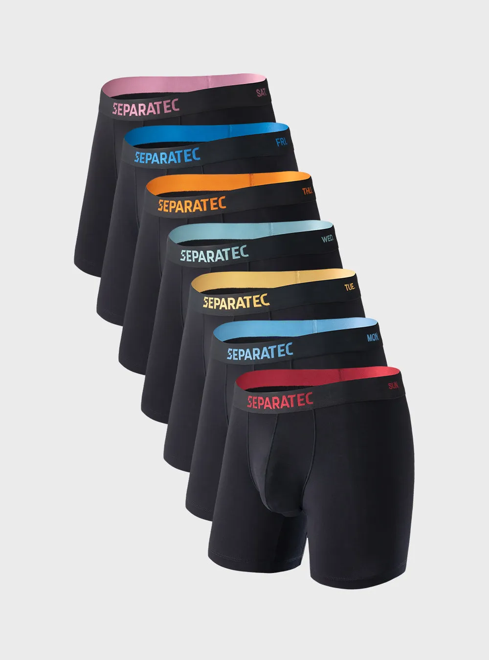 Silk Touch Colorful Bamboo Rayon Boxer Briefs 7 Pack