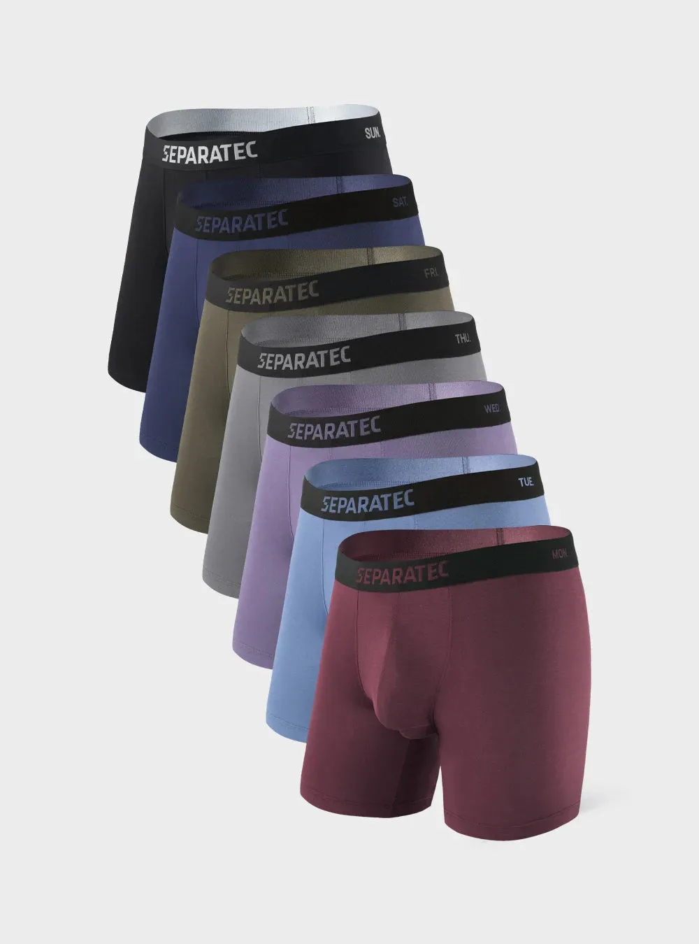 Silk Touch Colorful Bamboo Rayon Boxer Briefs 7 Pack