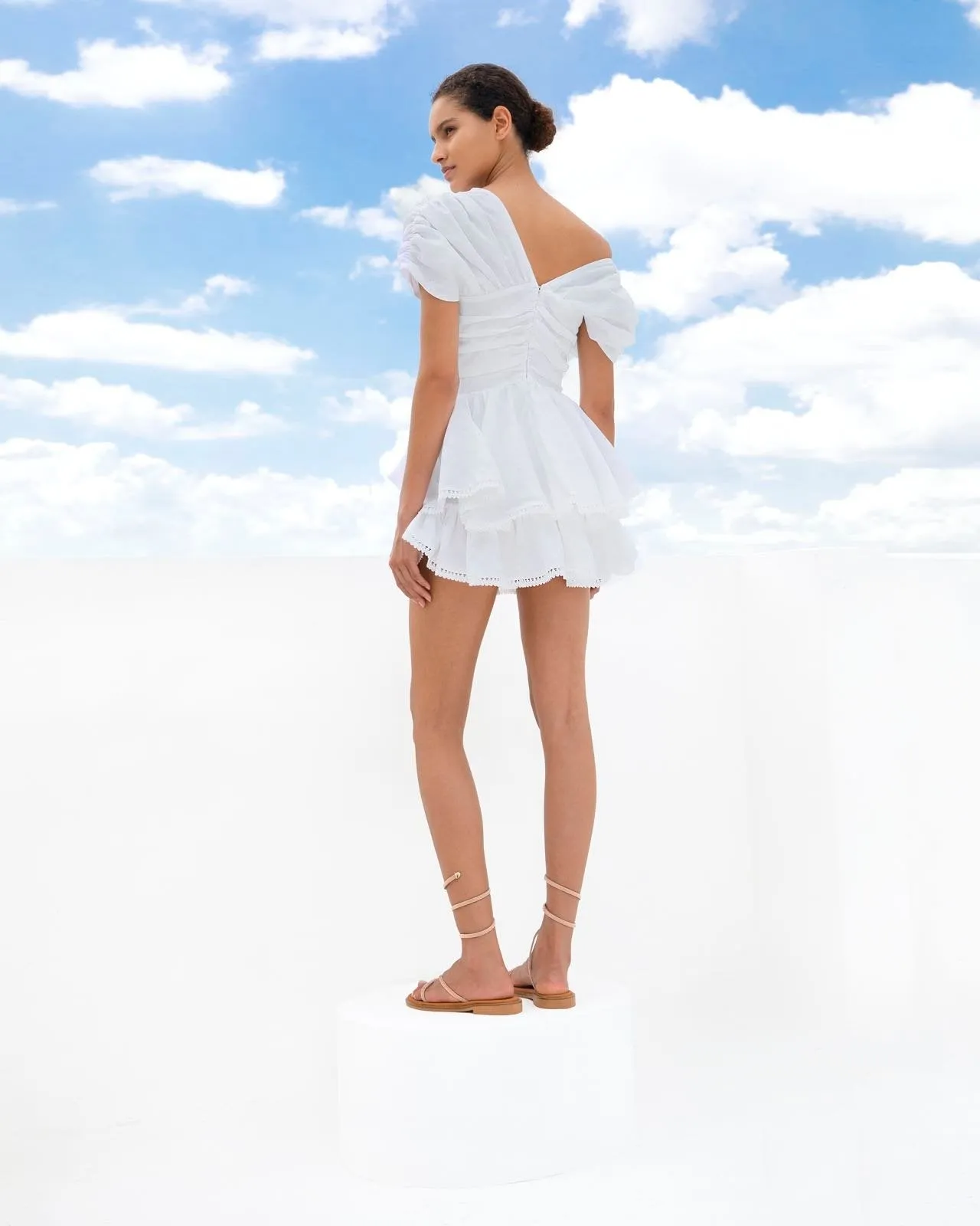 Sille Dress - White Linen