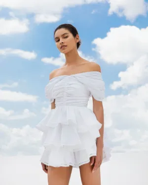 Sille Dress - White Linen
